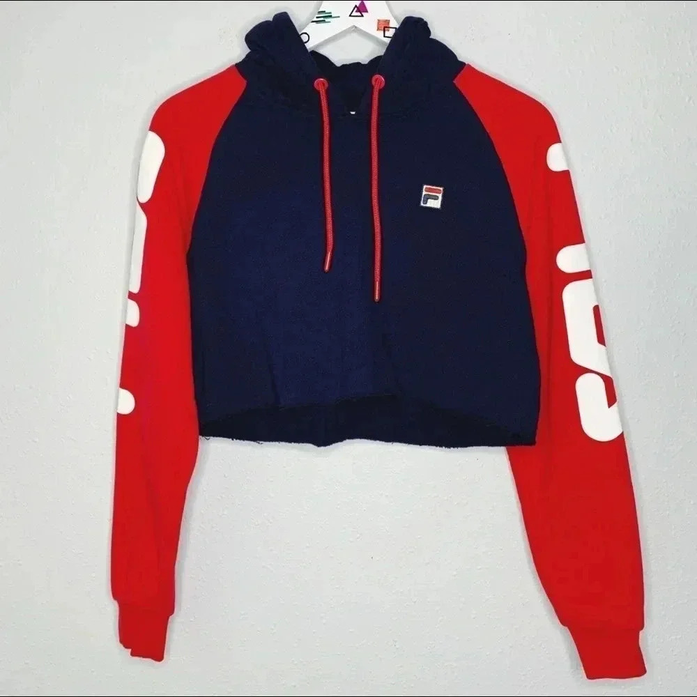 Urban Outfitters FILA Cropped Hoodie - Picture 2 of 7